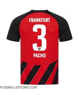 Günstige Eintracht Frankfurt Willian Pacho #3 Heimtrikot 2023-24 Kurzarm